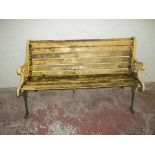 A CAST GARDEN BENCH