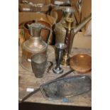 A SMALL QUANTITY OF METALWARE