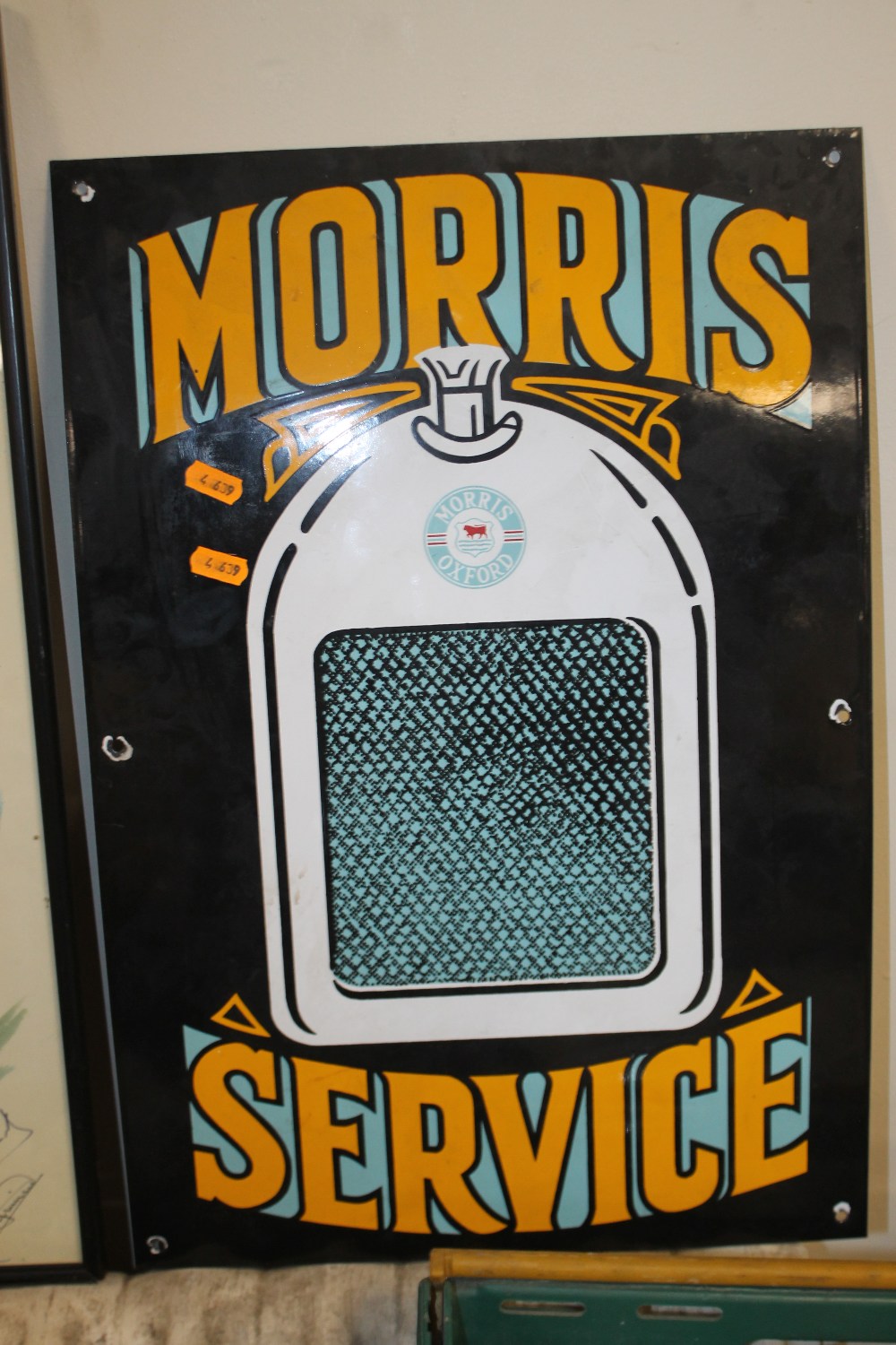 A REPRODUCTION ADVERTISING SIGN 'MORRIS OXFORD SERVICE'