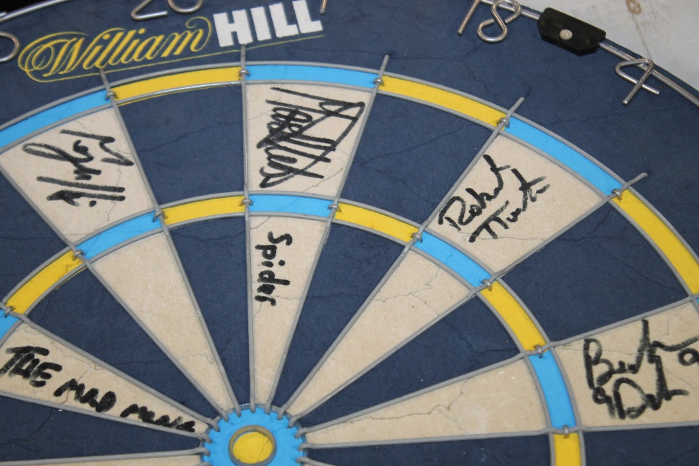 TWO AUTOGRAPHED MATCH DART BOARDS ONE FROM WOLVERHAMPTON BEARING VARIOUS SIGNATURES, TO INCLUDE, - Image 3 of 6