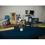 BOXED ITEMS TO INCLUDE WINE RACKS, ANDROID TABLET, ALUMINIUM COIN CASE, INSECT KILLER ETC. (