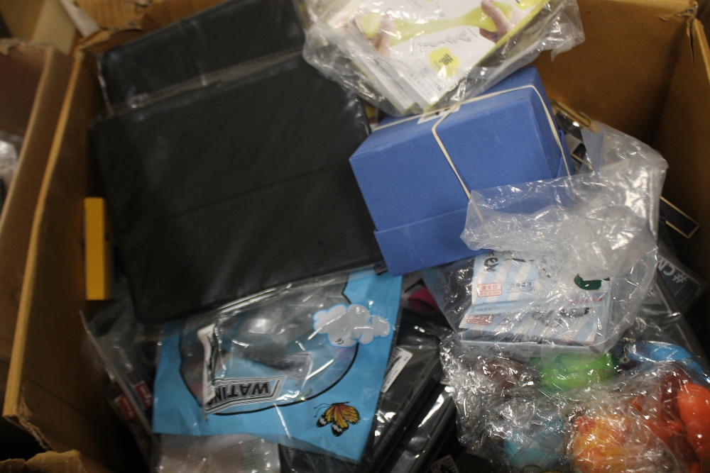 THREE BOXES OF ASSORTED NEW ITEMS TO INCLUDE PHONE CASES, IPAD CASES, POLYMER CLAY ETC. - Image 3 of 3