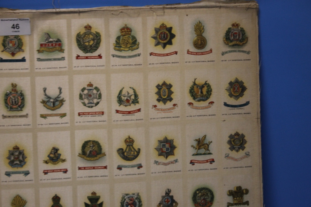 CIGARETTE CARDS - TERRITORIAL ARMY BADGES, a full set of 128 uncut cigarette silks mounted on card - Image 3 of 5