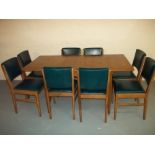 RUSSELL OF BROADWAY EXTENDING DINING TABLE AND EIGHT CHAIRS