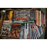 A TRAY OF DVDS (NOT INCLUDING TRAY)