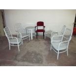 A COLLECTION OF CHAIRS AND TABLES TO INCLUDE FOUR THONET CHAIRS
