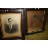 TWO FRAMED PORTRAITS