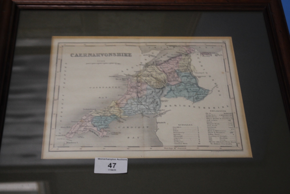 OWEN & BOWEN COUNTY MAP OF STAFFORDSHIRE double framed with two Owen & Bowen road strips showing - Image 4 of 4