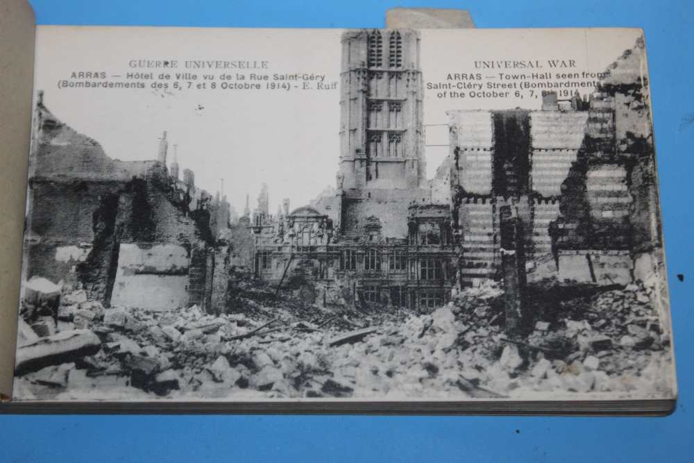 A SMALL BOX OF EPHEMERA TO INCLUDE POSTCARD BOOKS OF ARRAS ONE OF WAR DAMAGE, ALSO ONE OF CLOVELLY - Image 3 of 9