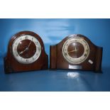 TWO MANTEL CLOCKS