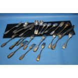 A COLLECTION OF WHITE METAL FLATWARE