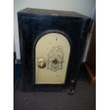 A JOHN TAUNTON SAFE MAUFACTURED BIRMINGHAM WITH KEYS