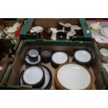 TWO TRAYS OF HORNSEA AND POOLE POTTERY TEA & DINNER WARE (NOT INCLUDING TRAYS)