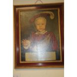 A FRAMED PRINT OF EDWARD VI AS PRINCE OF WALES