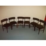 SIX VINTAGE G-PLAN DINING CHAIRS