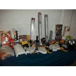 A SELECTION OF LIGHTS, LAMPS AND TORCHES