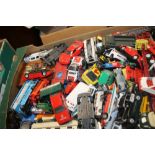 A QUANTITY OF PLAYWORN DIECAST VEHICLES by Corgi, Welly, Solido etc.