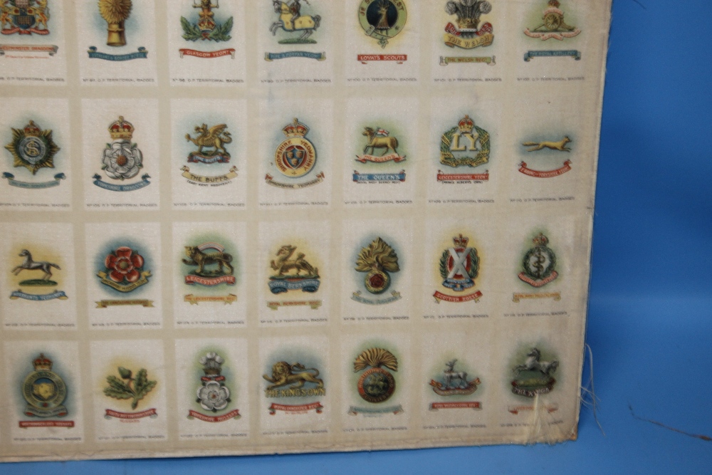 CIGARETTE CARDS - TERRITORIAL ARMY BADGES, a full set of 128 uncut cigarette silks mounted on card - Image 4 of 5