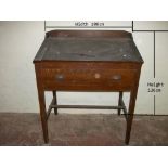 AN ANTIQUE PINE SIDE DESK STAND