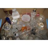 A COLLECTION OF GLASSWARE TO INCLUDE PAPERWEIGHTS ETC.