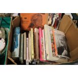 A BOX OF BOOKS AND MAGAZINES ON NEEDLEWORK, CRAFT, POTTERY MAKING ETC. TO INCLUDE 'AND SEW TO