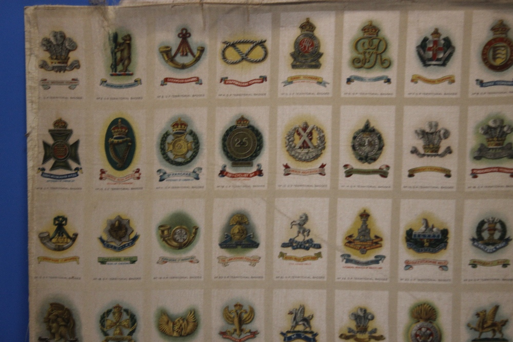 CIGARETTE CARDS - TERRITORIAL ARMY BADGES, a full set of 128 uncut cigarette silks mounted on card - Image 2 of 5