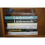 SIX LITTLEWOODS CATALOGUES TO INCLUDE 1976/77, 1979, 1986, 1986/87, 1990