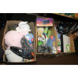 THREE TRAYS OF ASSORTED CHILDREN'S TOYS ETC. (NOT INCLUDING TRAYS)