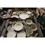 TWO TRAYS OF HORNSEA POTTERY 'CORNROSE' TEA & DINNER WARE (NOT INCLUDING TRAYS)