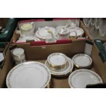 TWO TRAYS OF ROYAL ALBERT 'PARAGON' TEA & DINNER WARE (NOT INCLUDING TRAYS)