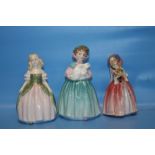 THREE ROYAL DOULTON FIGURINES TO INCLUDE 'PENNY', 'BUNNY' AND 'JUNE' (3)