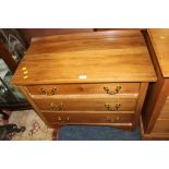 AN ANTIQUE 3 DRAWER SMALL CHEST H-70 CM W-83 CM