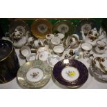 TWO ROYAL ALBERT OLD COUNTRY ROSES MINIATURE PART TEA SETS, TOGETHER WITH MINTON PIN DISHES AND A