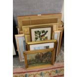A LARGE QUANTITY OF ASSORTED WATERCOLOURS AND PRINTS TO INCLUDE PESKETT, ETC.