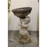 CHERUBIC BIRD BATH A/F H-54 CM APPROX