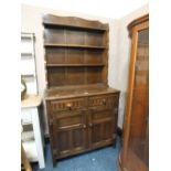 A VINTAGE OAK DRESSER H-182 CM W- 91 CM