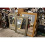 A COLLECTION OF VINTAGE AND MODERN WALL MIRRORS TO INCLUDE AND ARCH FRAMED EXAMPLE (9)