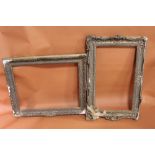 TWO 19TH CENTURY GILT PICTURE FRAMES REBATE SIZES - 67CM X 39CM AND 66CM X 49CM
