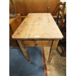 A VINTAGE PINE SIDE TABLE H-75 CM L-91 CM