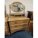 AN OAK 1940'S DRESSING TABLE W-83 CM