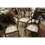 AN ANTIQUE MAHOGANY THREE PIECE PARLOUR SUITE S/D