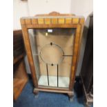 AN ART DECO STYLE WALNUT CHINA CABINET W-57 CM