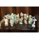 A QUANTITY OF RETRO CERAMIC DOG AND ANIMAL FIGURES TO INCLUDE SYLVAC AND HORNSEA EXAMPLES, (21