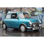 A 1995 BLUE ROVER MINI SIDEWALK - 'M68 ROX' TWO DOOR 1275cc PETROL, 44,842 MILES, LOG BOOK, TWO KEYS