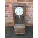 THE GLENDHILL -BROOK TIME RECORDER' CLOCK, H-116 CM CONDITION - NO KEYS BUT BELL SOUNDS -