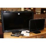 A PANASONIC VIERA 31" TV WITH REMOTE & INSTRUCTIONS TOGETHER WITH A SMALLER TOSHIBA TV (HOUSE