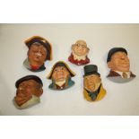SIX VINTAGE BOSSONS WALL PLAQUES