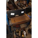 THREE TRAYS OF MIXED HAND TOOLS ETC PLUS A GUILLOTINE