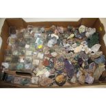 A GOOD SELECTION OF ASSORTED GEOLOGICAL SPECIMENS TO INCLUDE GEMSTONES, ROCK, FOSSILS AND MINERALS