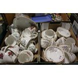 TWO SMALL TRAYS OF ASSORTED CHINE TO INCLUDE ROYAL GRAFTON, RICHMOND CHINA ETC.